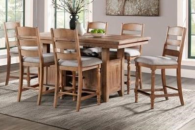 Intercon Highland Relaxed Vintage 7Piece Counter Height Table and